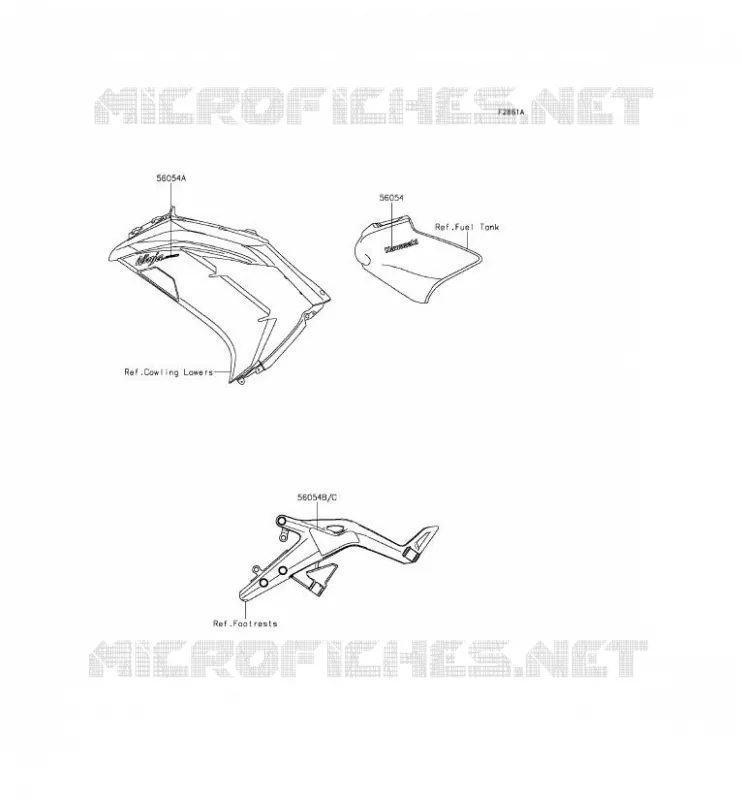 STICKER (NOIR) Kawasaki MOTOS 650 2012 ER-6F  EX650ECF