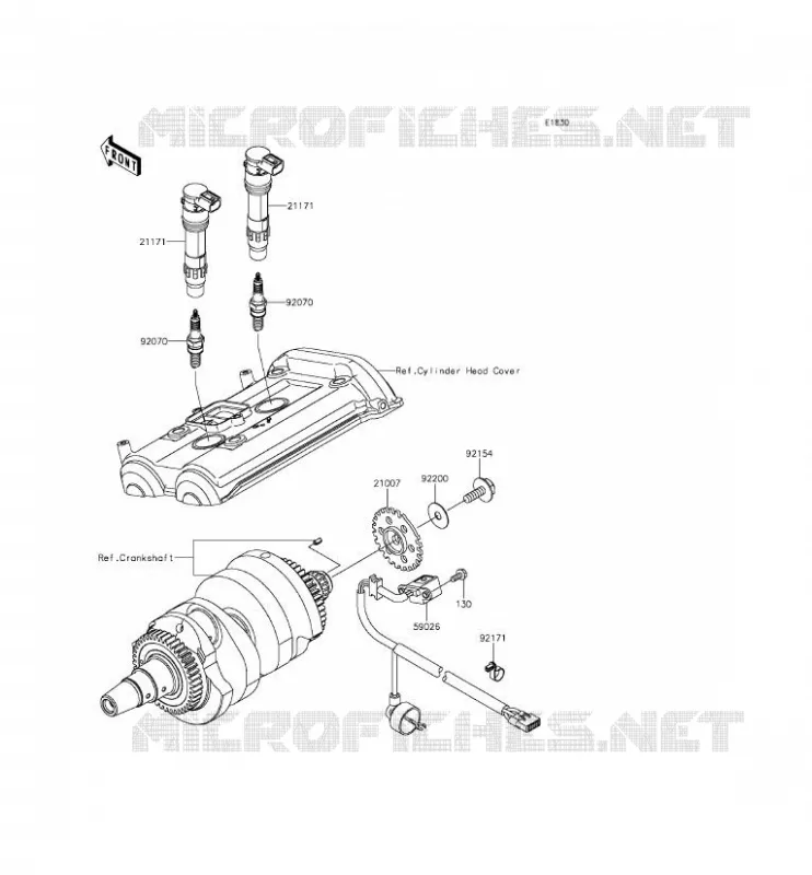 SYSTEME D&acute;ALLUMAGE Kawasaki MOTOS 650 2012 ER-6F  EX650ECF