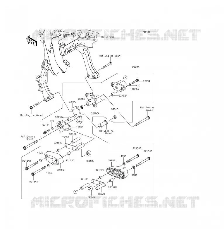 ACCESSOIRE (PROTECTION MOTEUR) Kawasaki MOTOS 650 2013 ER-6F  EX650EDS