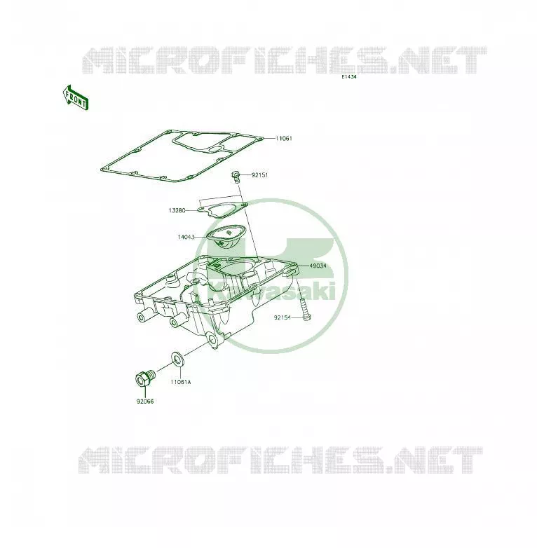 CARTER INFERIEUR Kawasaki MOTOS 650 2013 ER-6F  EX650EDS