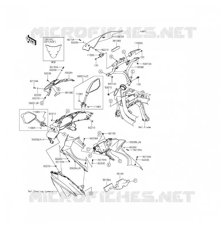 CARENAGE Kawasaki MOTOS 650 2013 ER-6F  EX650EDS