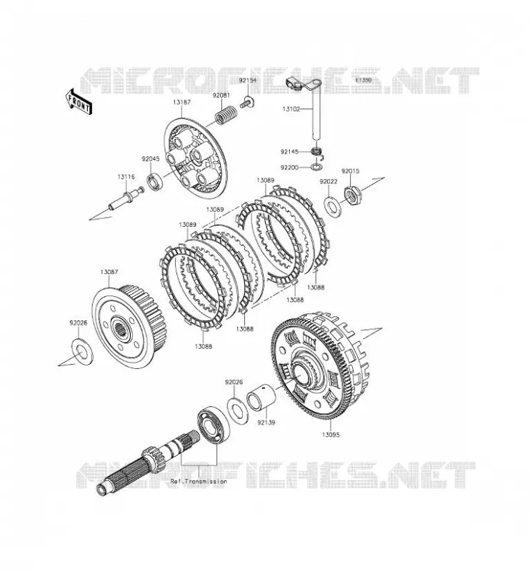 EMBRAYAGE Kawasaki MOTOS 650 2013 ER-6F  EX650EDS