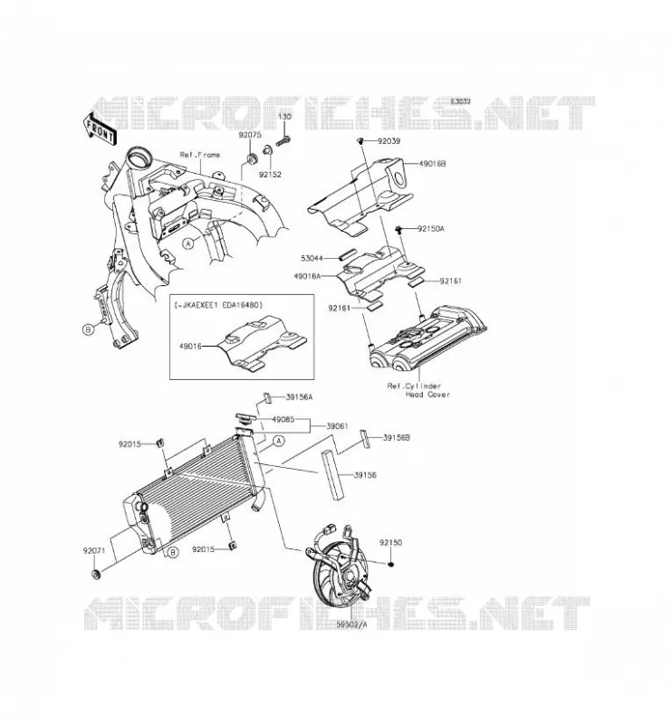 RADIATEUR Kawasaki MOTOS 650 2013 ER-6F  EX650EDS