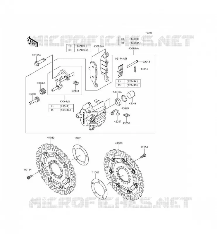 FREIN AVANT Kawasaki MOTOS 650 2013 ER-6F  EX650EDS