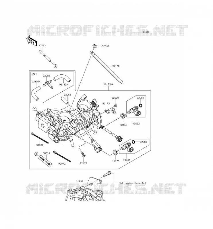 CARBU Kawasaki MOTOS 650 2013 ER-6F  EX650EDS