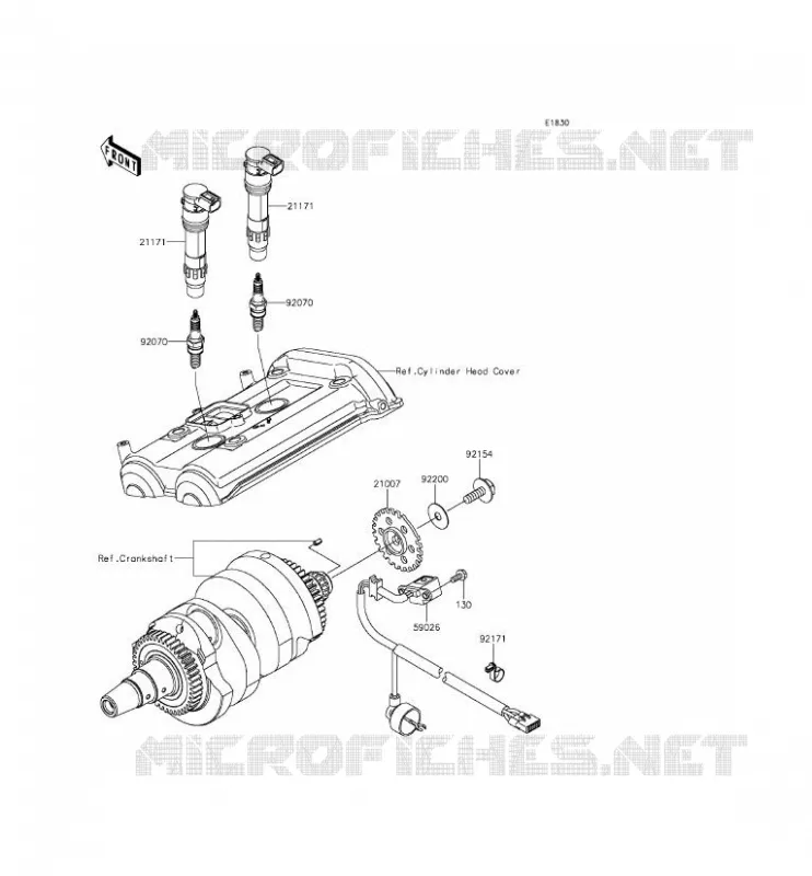 SYSTEME D&acute;ALLUMAGE Kawasaki MOTOS 650 2013 ER-6F  EX650EDS