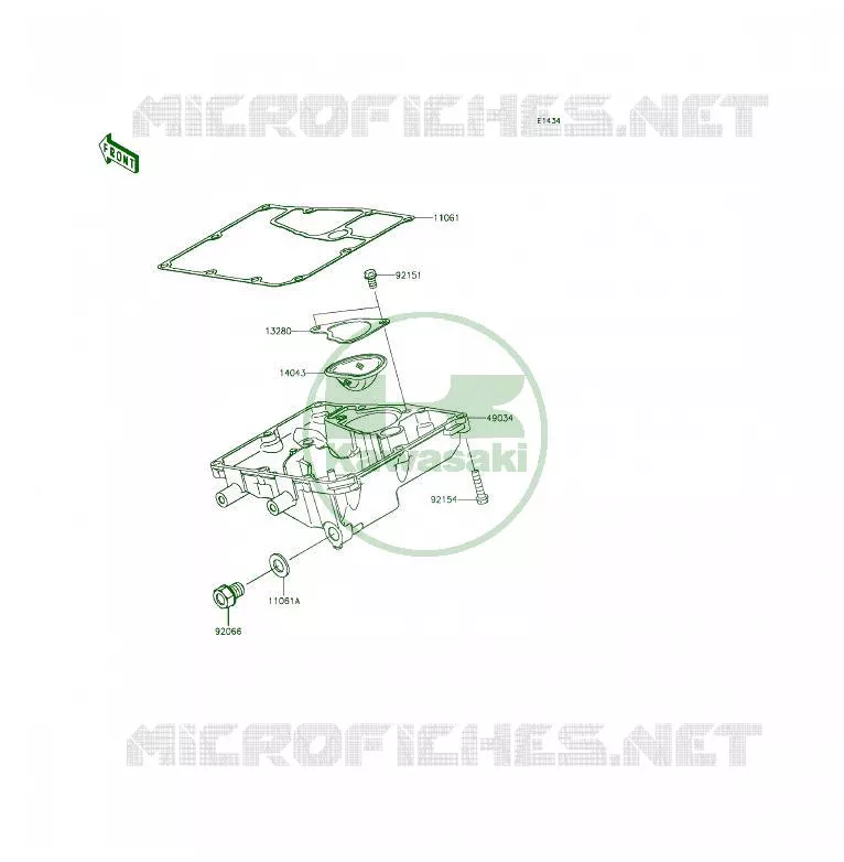 CARTER INFERIEUR Kawasaki MOTOS 650 2014 ER-6F  EX650EEF