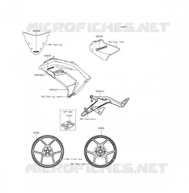 Decals(Green)(EGF) Kawasaki MOTOS 650 2014 ER-6F  EX650EEF