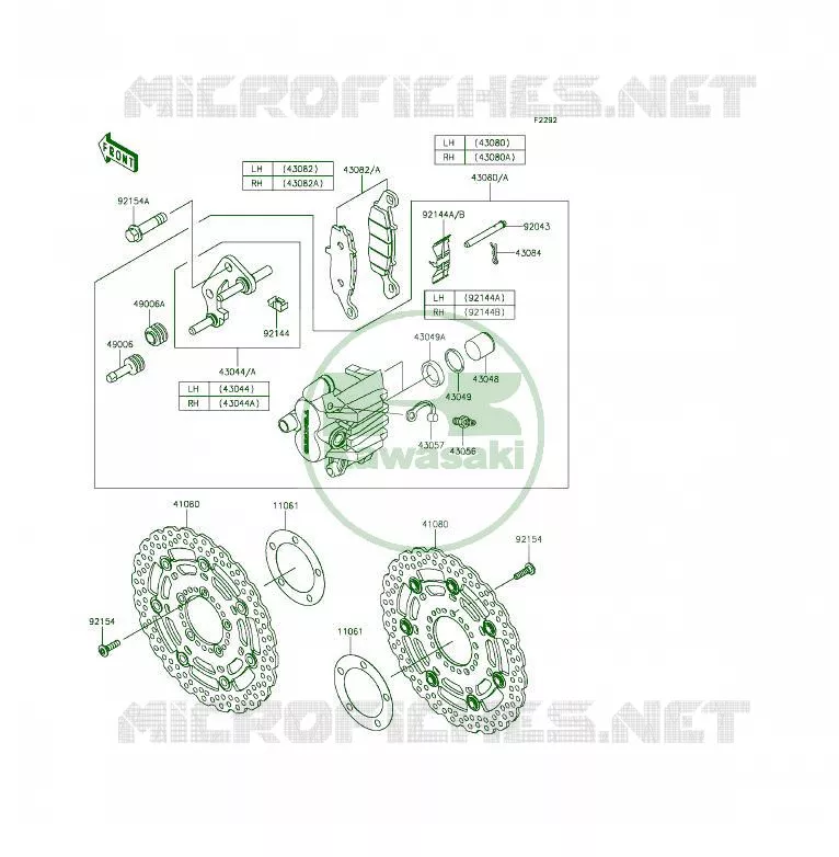 FREIN AVANT Kawasaki MOTOS 650 2014 ER-6F  EX650EEF