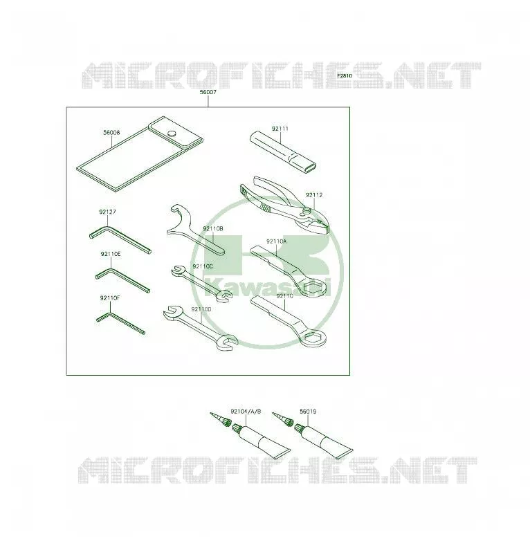 OUTIL UTILISATEUR Kawasaki MOTOS 650 2014 ER-6F  EX650EEF