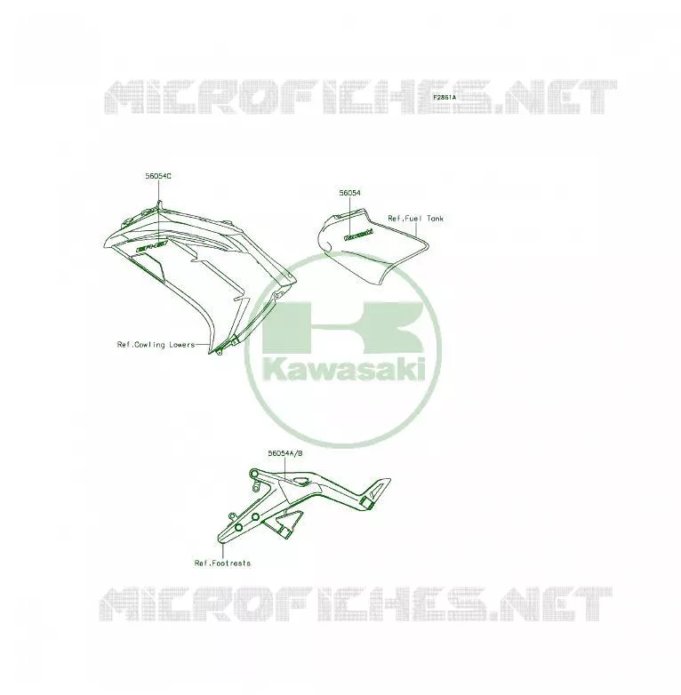 Decals(Black)(ECF) Kawasaki MOTOS 650 2014 ER-6F  EX650EEF
