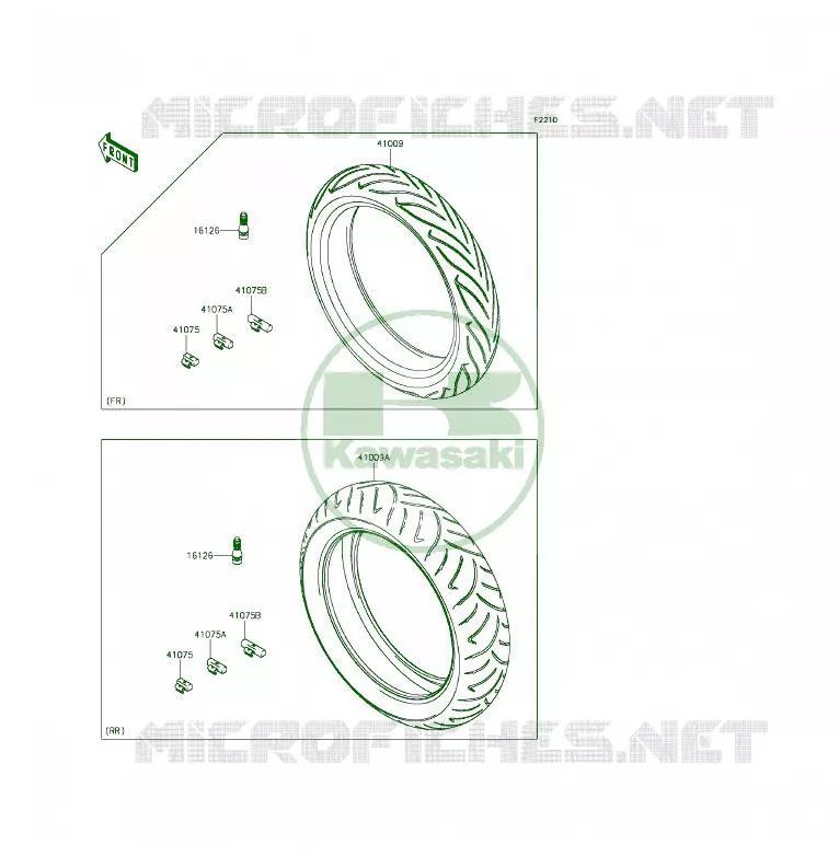 Tires(ECF-EFF) Kawasaki MOTOS 650 2014 ER-6F  EX650EEF