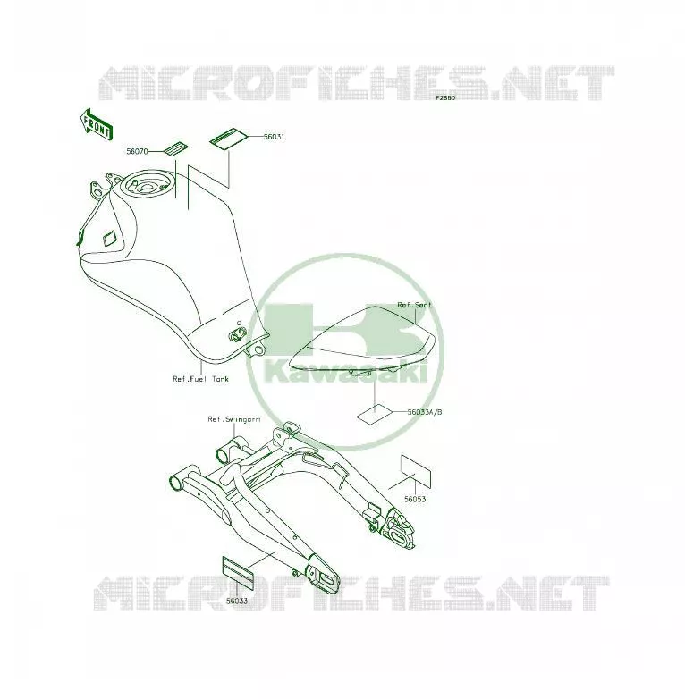 Labels(ECF) Kawasaki MOTOS 650 2014 ER-6F  EX650EEF