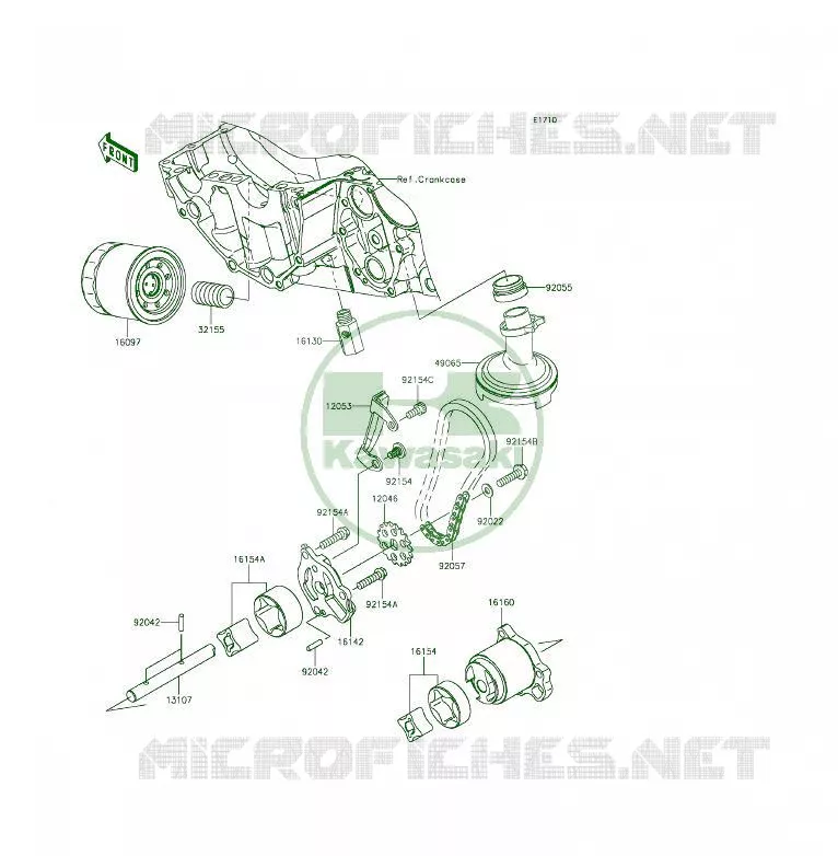 POMPE A HUILE Kawasaki MOTOS 650 2014 ER-6F  EX650EEF