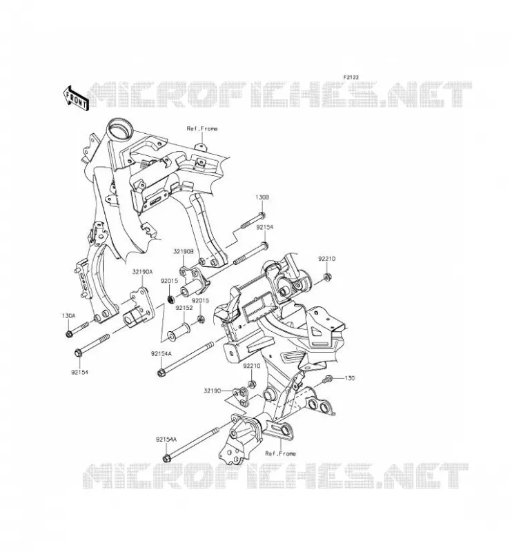 SUPPORT MOTEUR Kawasaki MOTOS 650 2014 ER-6F  EX650EEF