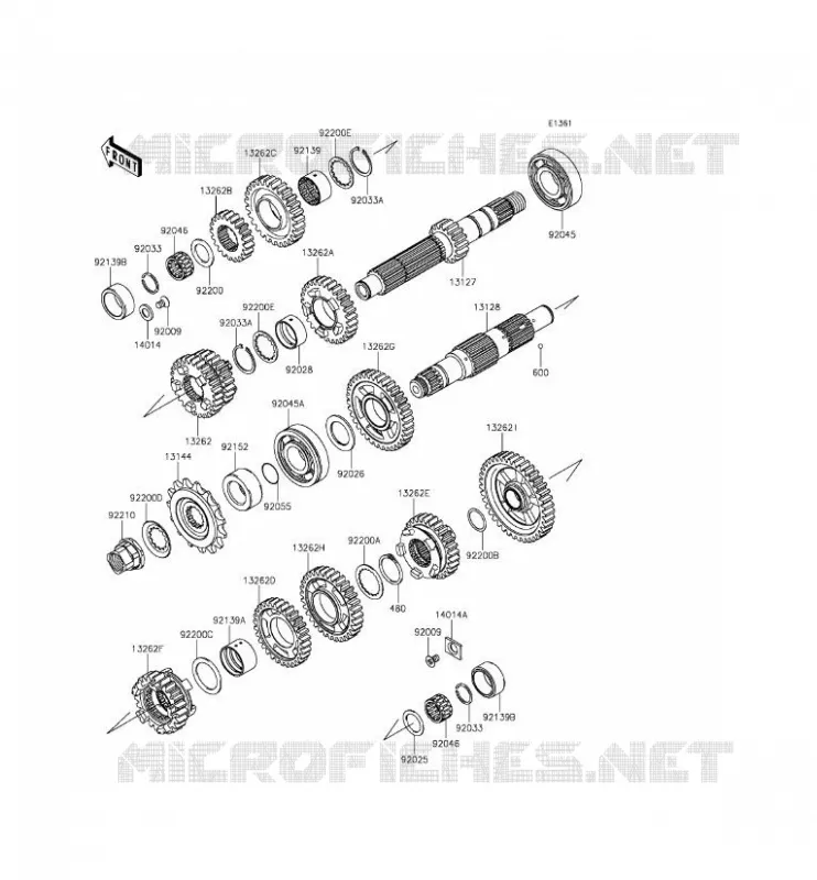 TRANSMISSION Kawasaki MOTOS 650 2014 ER-6F  EX650EEF