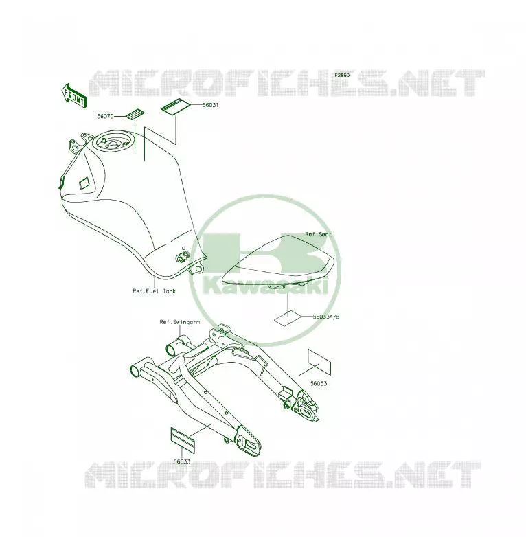 Labels(ECF) Kawasaki MOTOS 650 2015 ER-6F  EX650EFF