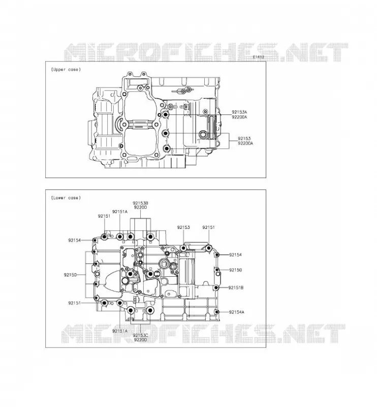 BOULON CARTER MOTEUR Kawasaki MOTOS 650 2012 ER-6F ABS  EX650FCF