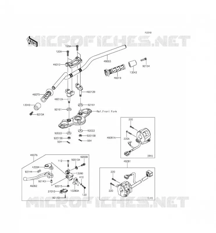 GUIDON Kawasaki MOTOS 650 2013 ER-6F ABS  EX650FDS