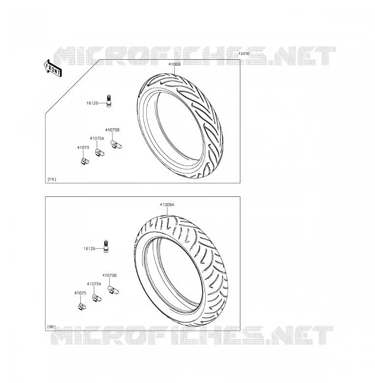 PNEUS Kawasaki MOTOS 650 2013 ER-6F ABS  EX650FDS