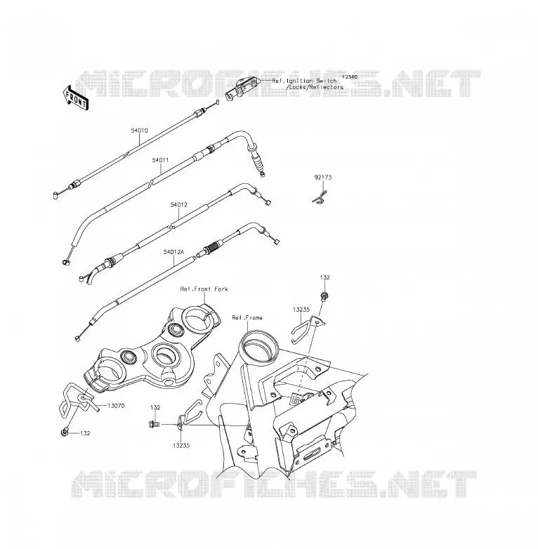 CABLES Kawasaki MOTOS 650 2013 ER-6F ABS  EX650FDS