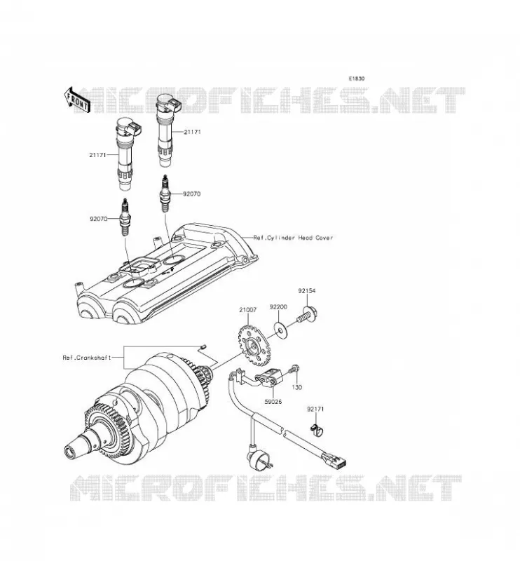 SYSTEME D&acute;ALLUMAGE Kawasaki MOTOS 650 2014 ER-6F ABS  EX650FEF