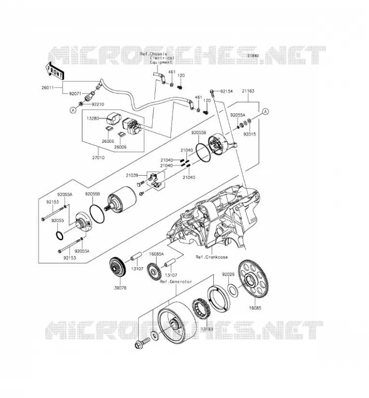 D&Eacute;MARREUR Kawasaki MOTOS 650 2014 ER-6F ABS  EX650FEF