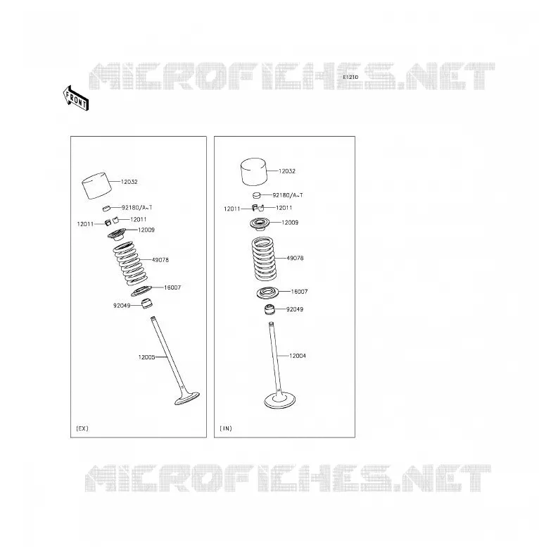 SOUPAPE Kawasaki MOTOS 650 2014 ER-6F ABS  EX650FEF