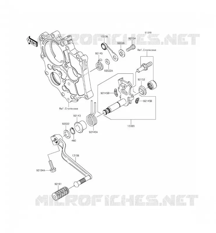 SELECTEUR Kawasaki MOTOS 650 2014 ER-6F ABS  EX650FEF