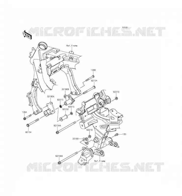 SUPPORT MOTEUR Kawasaki MOTOS 650 2014 ER-6F ABS  EX650FEF