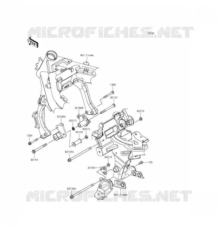 SUPPORT MOTEUR Kawasaki MOTOS 650 2014 ER-6F ABS  EX650FEF
