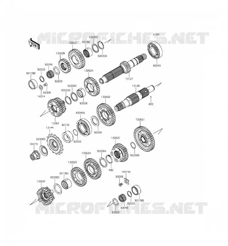 TRANSMISSION Kawasaki MOTOS 650 2014 ER-6F ABS  EX650FEF