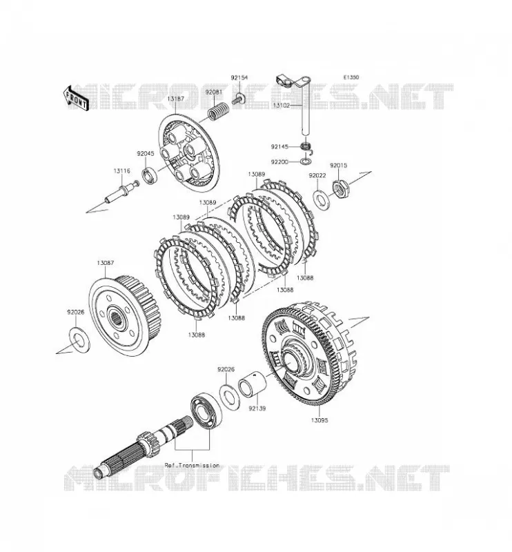 EMBRAYAGE Kawasaki MOTOS 650 2015 ER-6F ABS  EX650FFF