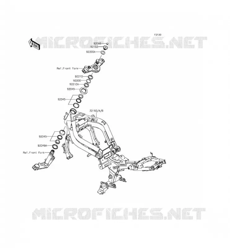 CH&Acirc;SSIS Kawasaki MOTOS 650 2015 ER-6F ABS  EX650FFF