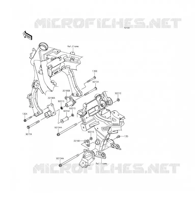 SUPPORT MOTEUR Kawasaki MOTOS 650 2015 ER-6F ABS  EX650FFF