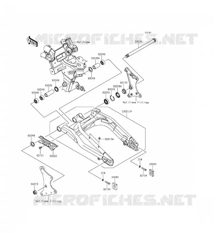 BRAS OSCILLANT Kawasaki MOTOS 650 2015 ER-6F ABS  EX650FFF