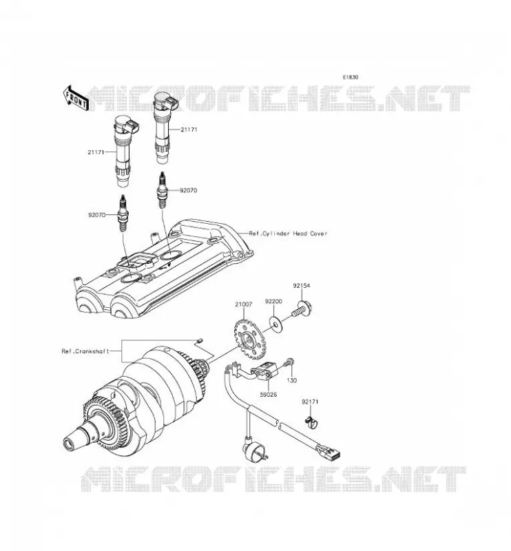 SYSTEME D&acute;ALLUMAGE Kawasaki MOTOS 650 2015 ER-6F ABS  EX650FFF
