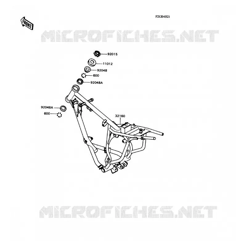 CH&Acirc;SSIS Kawasaki MOTOS 80 1988 KD80X  KD80-N1