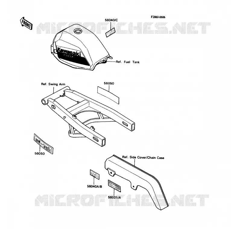 LABEL Kawasaki MOTOS 80 1988 KD80X  KD80-N1
