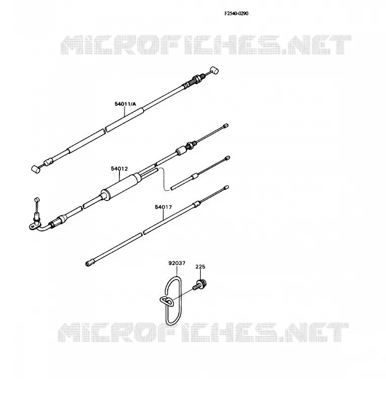 CABLES Kawasaki MOTOS 80 1989 KD80X  KD80-N2