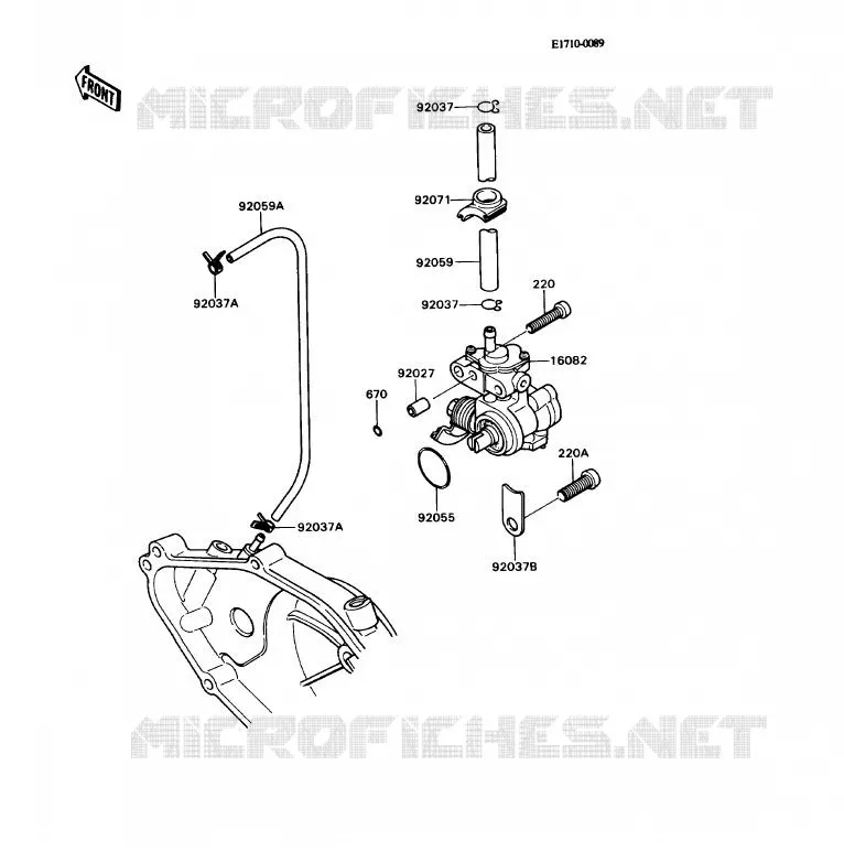 POMPE A HUILE Kawasaki MOTOS 80 1989 KD80X  KD80-N2