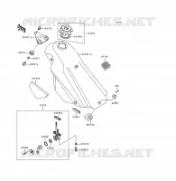 RESERVOIR CARBURANT pour Kawasaki KDX125SR 1991