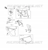 CACHE LAT&Eacute;RAL/GARDE CHAINE pour Kawasaki KDX125SR 1999