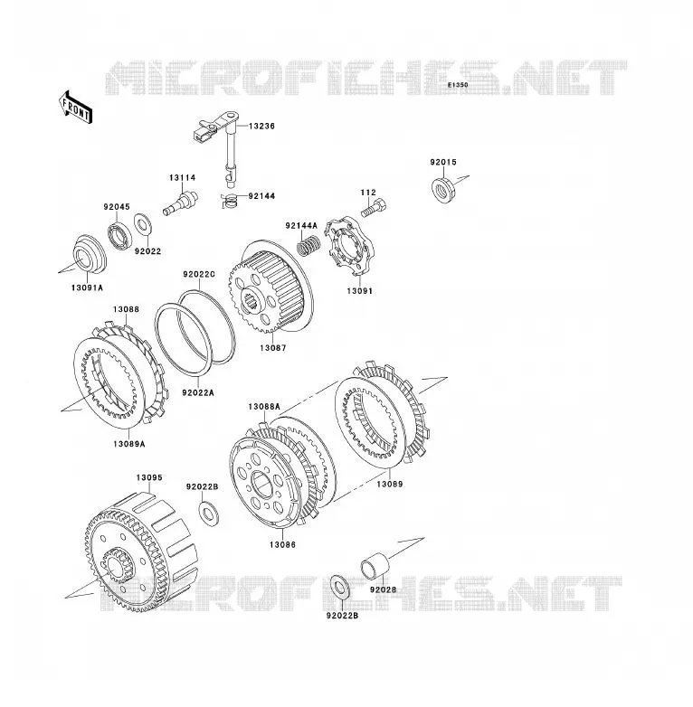Kit 7 Plaques OSTREY Kit Disque Embrayage OSTREY Pour Kawasaki KX125 KDX200 - 7 Plaques Friction 1985-1993 - Améliore Changement Vitesse Embrayage Moto Cross Fibres