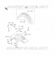 GARDE BOUE pour Kawasaki KDX200 1990