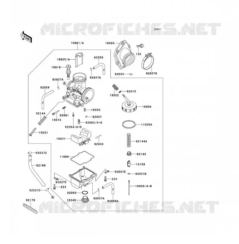CARBURATEUR Kawasaki MOTOS 200 1990 KDX200  KDX200-E2