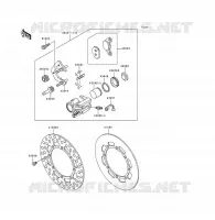 ETRIER AVANT pour Kawasaki KDX200 1990