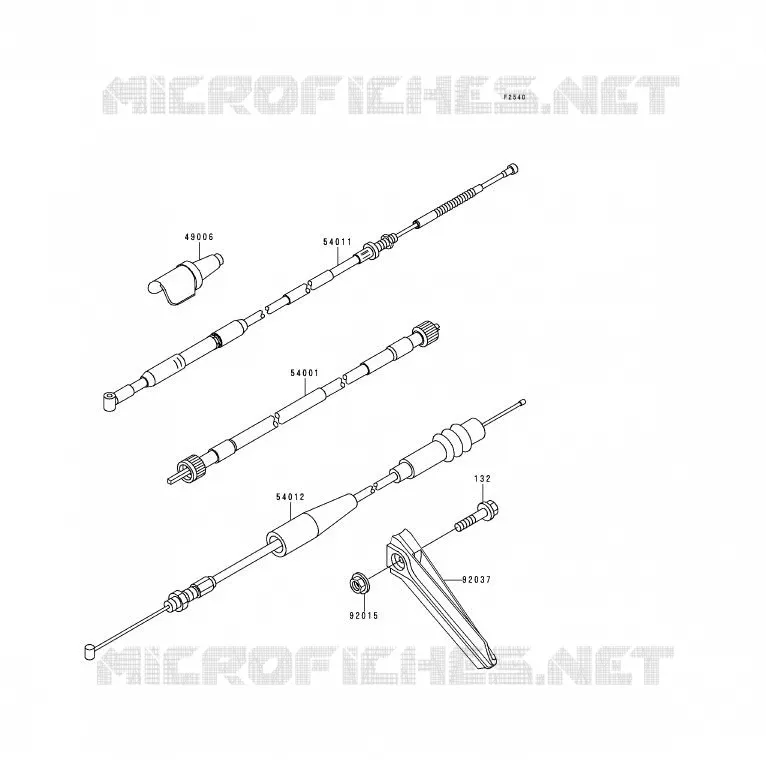 CABLE Kawasaki MOTOS 200 1990 KDX200  KDX200-E2