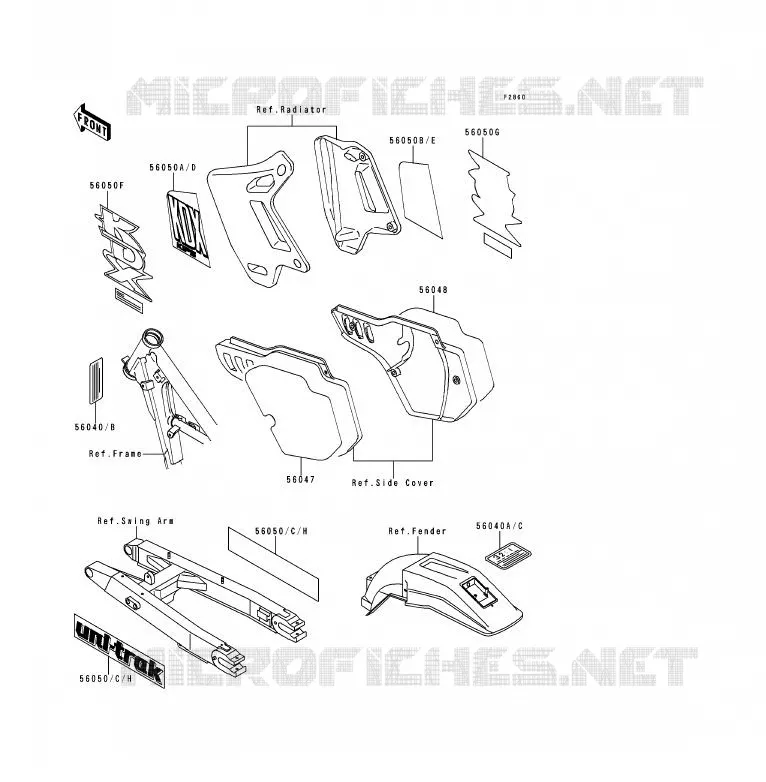LABEL(VERT) Kawasaki MOTOS 200 1990 KDX200  KDX200-E2