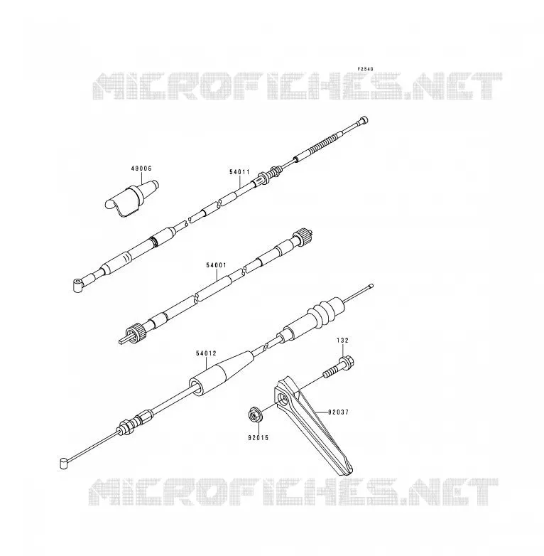 CABLE Kawasaki MOTOS 200 1990 KDX200  KDX200-E2